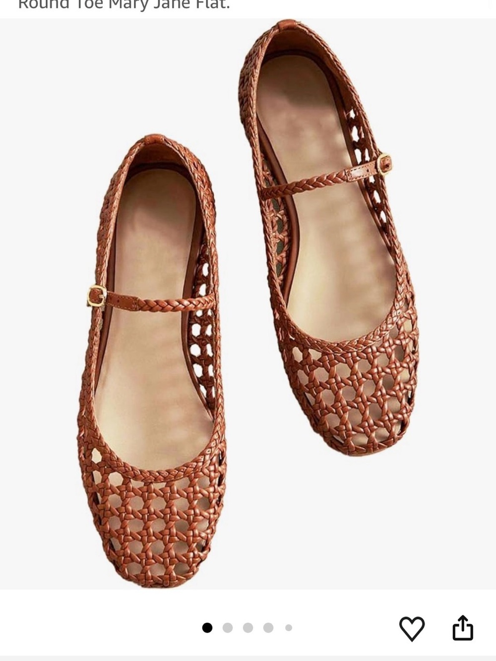 Molozoey Woven Mesh Ballet Flats